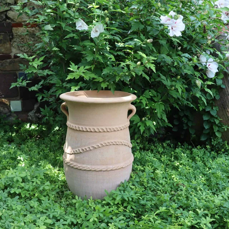 griechische schmale terracotta Amphore "Cistus" H=60 cm