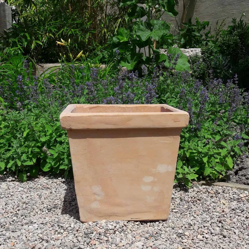 Pflanztopf aus Terracotta "Laurus", eckig, H=26cm