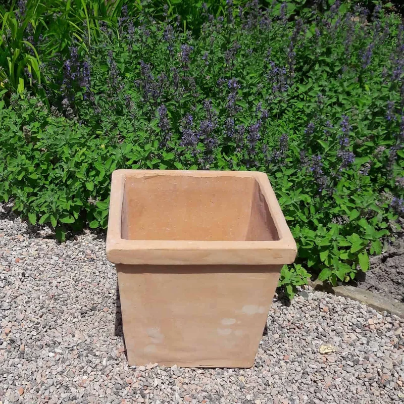 Pflanztopf aus Terracotta "Laurus", eckig, H=26cm