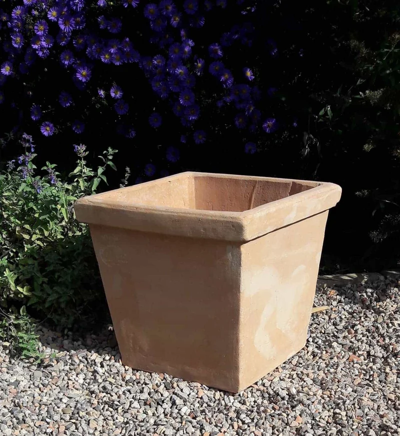 Pflanztopf aus Terracotta "Laurus", eckig, H=26cm