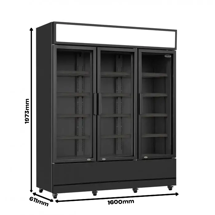 Getränkekühlschrank 3 Türen - 1065 Liter - 1600x610x1973 mm - inkl. Räder