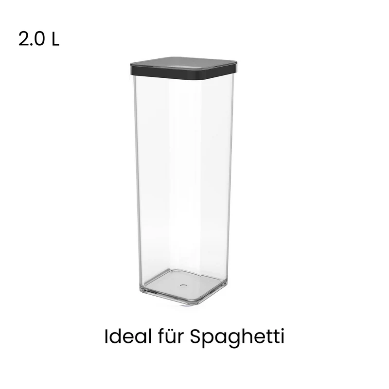 LOFT Vorratsdose Schwarz - 10x10x28.5cm (2L)