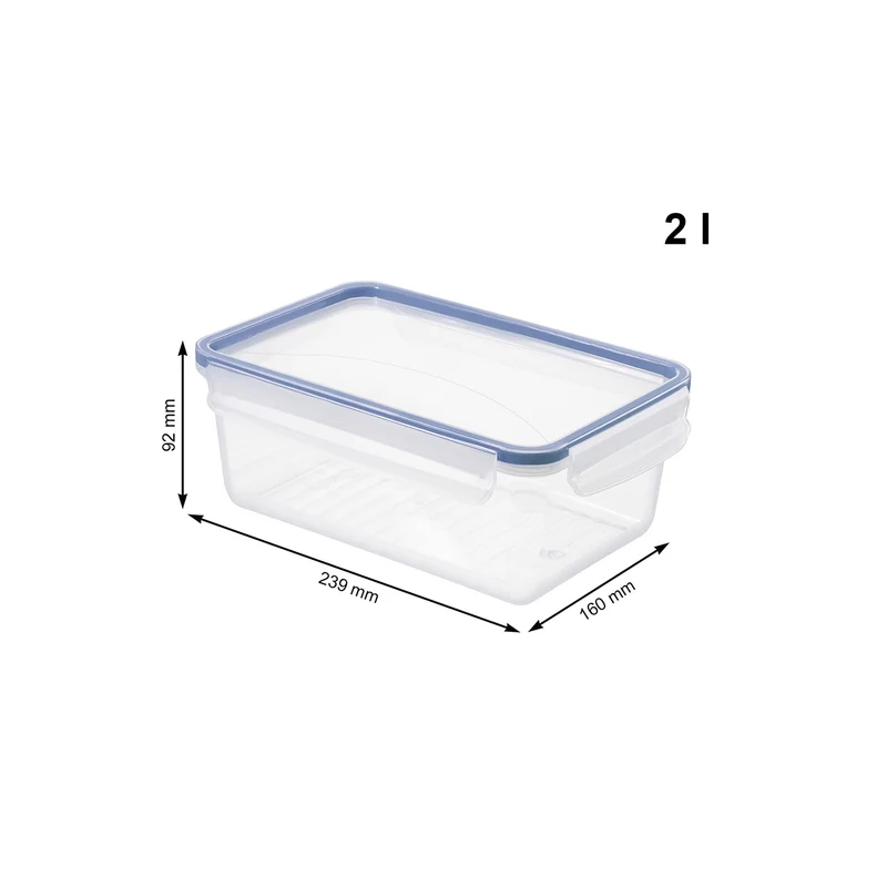 2er Set Kühlschrankdose 2 l CLIC & LOCK