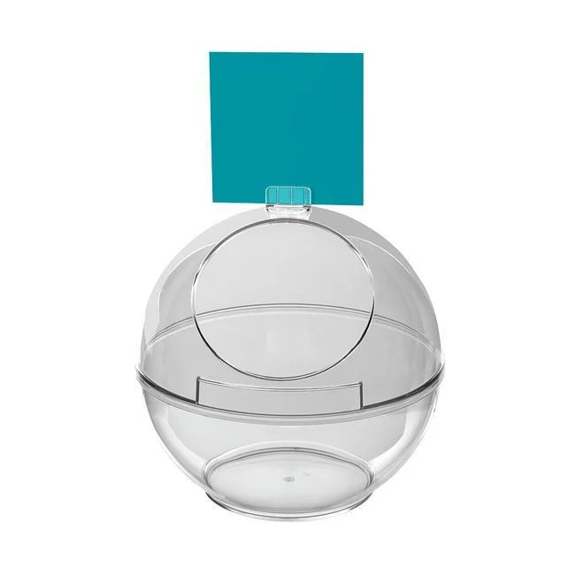 Kugelschütte Easy – transparente Warenschütte mit Kartenhalter für Süßwaren & Impulsartikel
