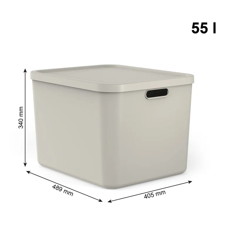 Aufbewahrungsboxen-Set 5tlg. 4x 12l und 1x 55l ALBULA LIGHT