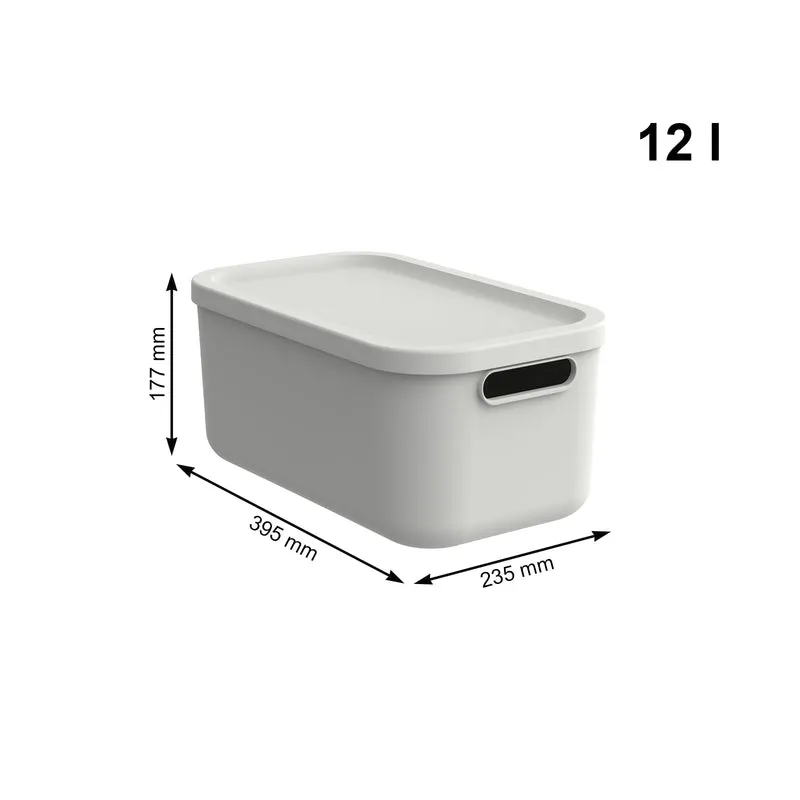 Aufbewahrungsboxen-Set 5tlg. 4x 12l und 1x 55l ALBULA LIGHT