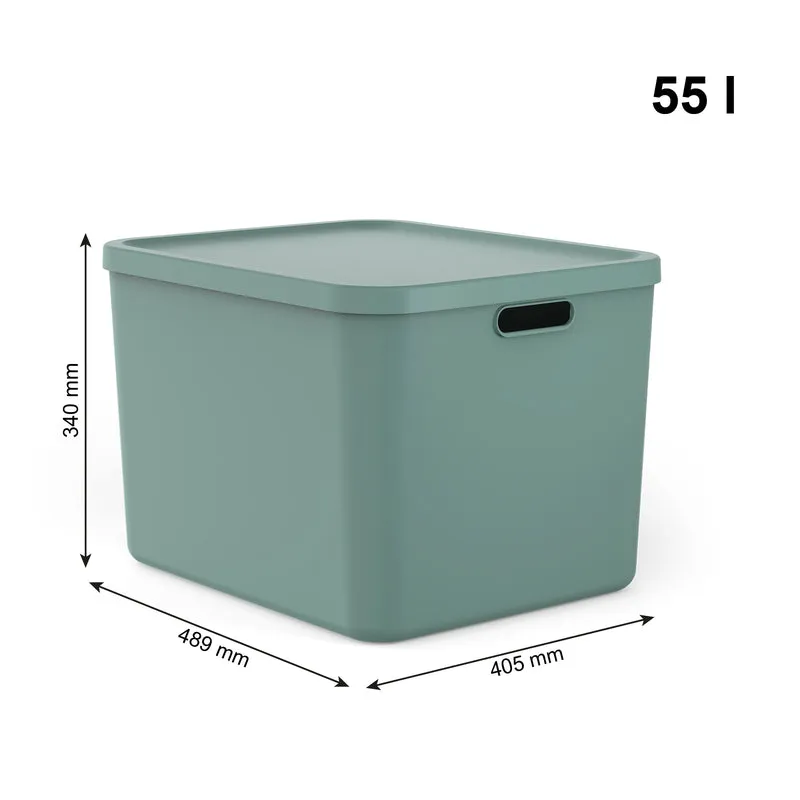 Aufbewahrungsboxen-Set 5tlg. 4x 12l und 1x 55l ALBULA LIGHT