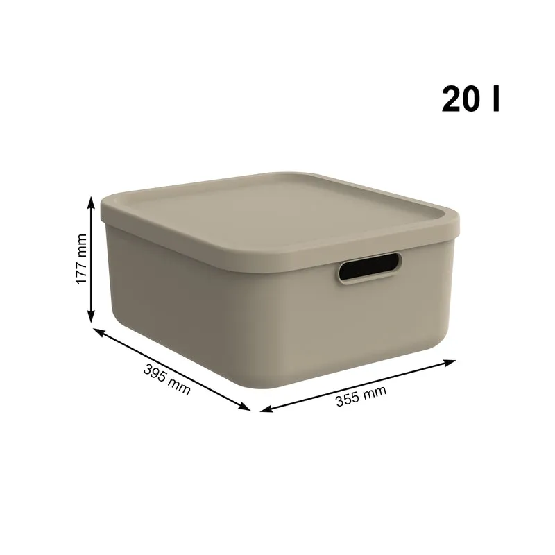 Aufbewahrungsboxen-Set 3tlg. 2x 20l und 55l ALBULA LIGHT