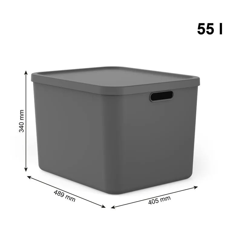Aufbewahrungsboxen-Set 3tlg. 2x 12l und 55l ALBULA LIGHT