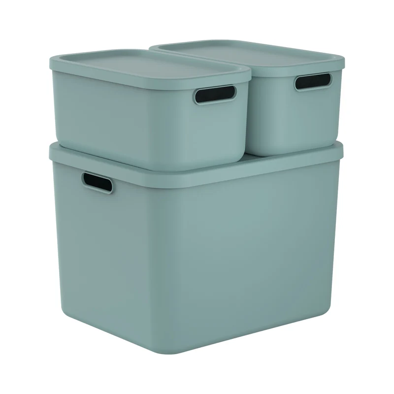 Aufbewahrungsboxen-Set 3tlg. 2x 12l und 55l ALBULA LIGHT