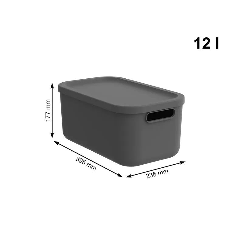 Aufbewahrungsbox 4er Set 12 l ALBULA LIGHT