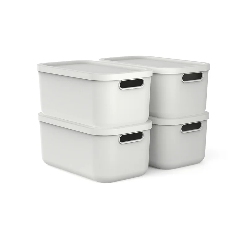 Aufbewahrungsbox 4er Set 12 l ALBULA LIGHT