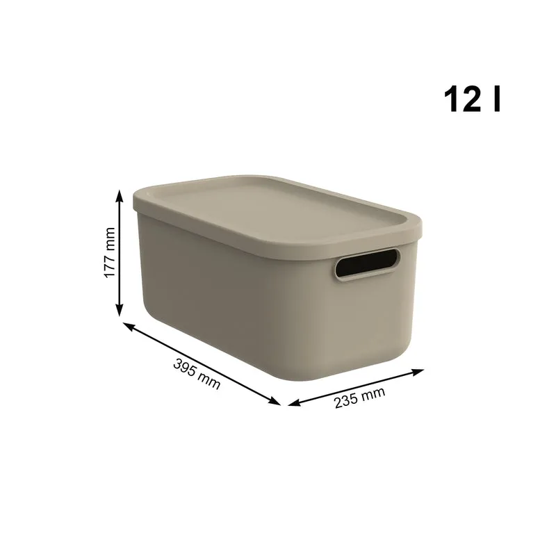 Aufbewahrungsbox 4er Set 12 l ALBULA LIGHT