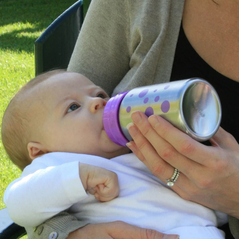 organicKidz Ersatzcap Flaschendeckel 2er Set weiss für weithals Babyflasche Trinkflasche