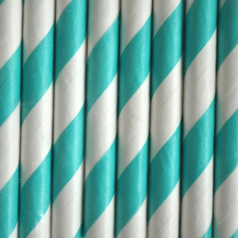 Papierstrohhalme 25 Stück, bunt gemustert (green mood)