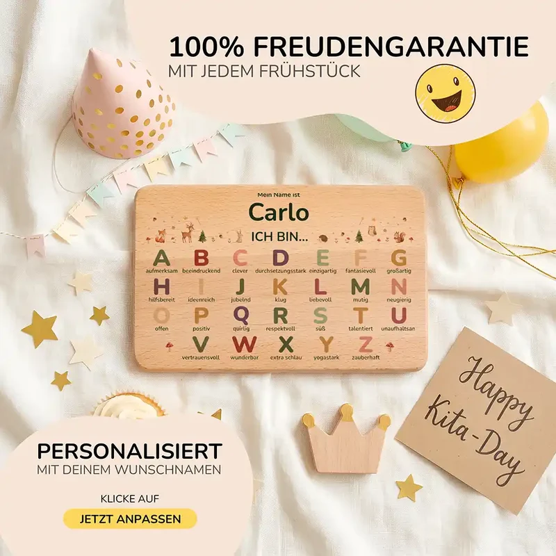 ABC Brettchen Kinder personalisiert – Unterwasser Welt