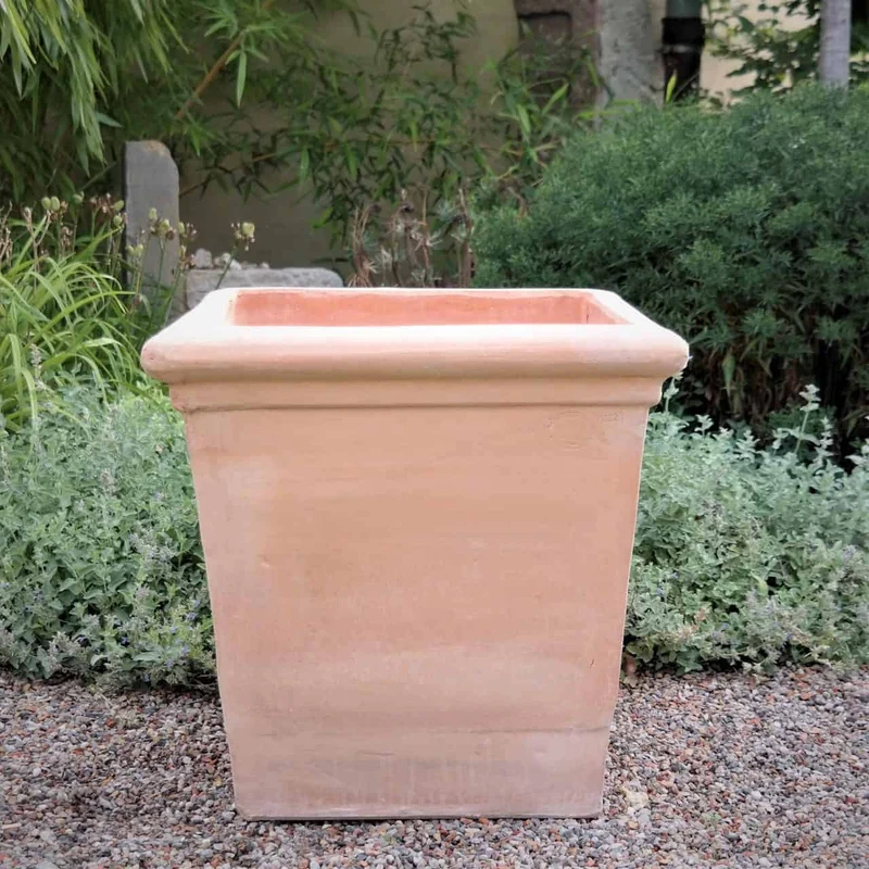 Blumenkasten eckig Pflanzkübel aus Terracotta "Laurus" H=50 cm
