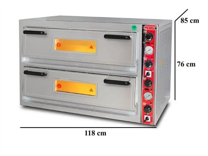 Elektro Pizzaofen Classic / 6+6x30 cm mit Thermometer / Breit / PO/9262 DE/T