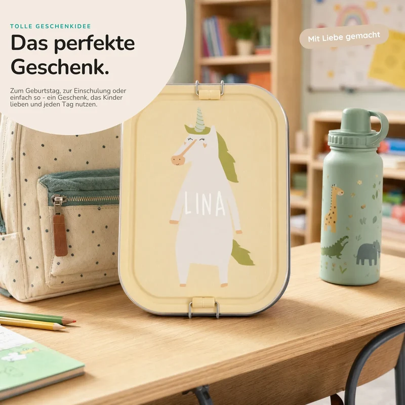Trixie Brotdose Kinder personalisiert Einhorn