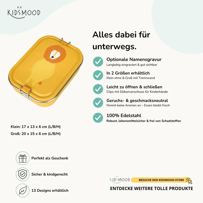 Trixie Brotdose Kinder personalisiert Löwe