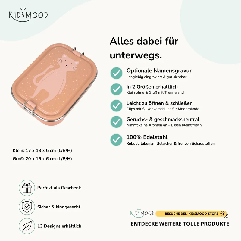 Trixie Brotdose Kinder personalisiert Katze