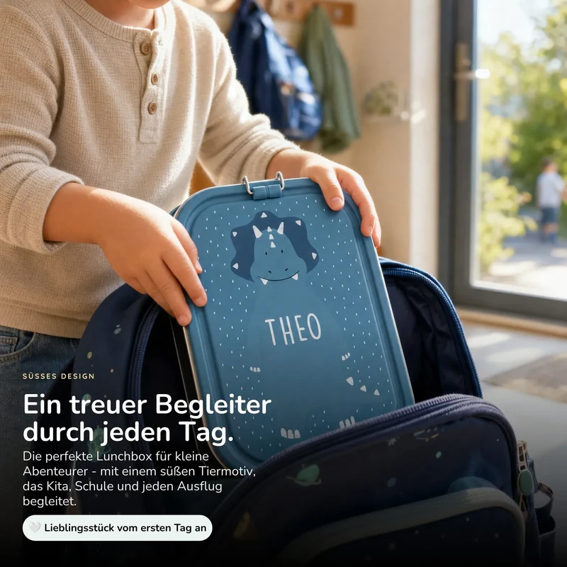 Trixie Brotdose Kinder personalisiert Triceratops