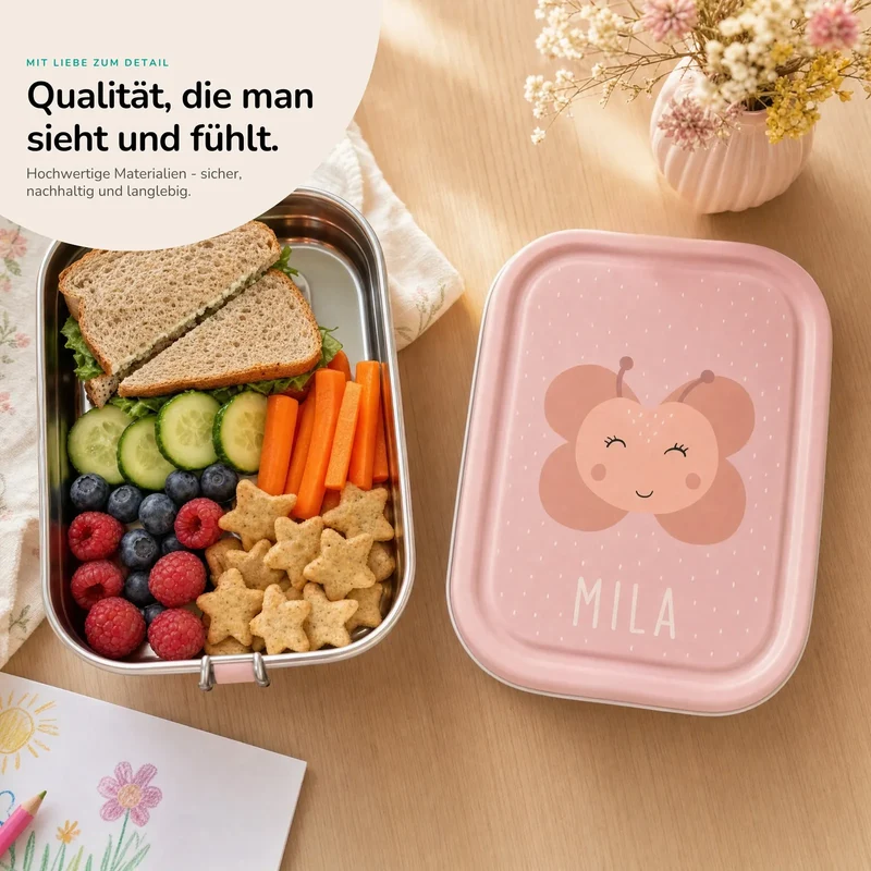 Trixie Brotdose Kinder personalisiert Schmetterling