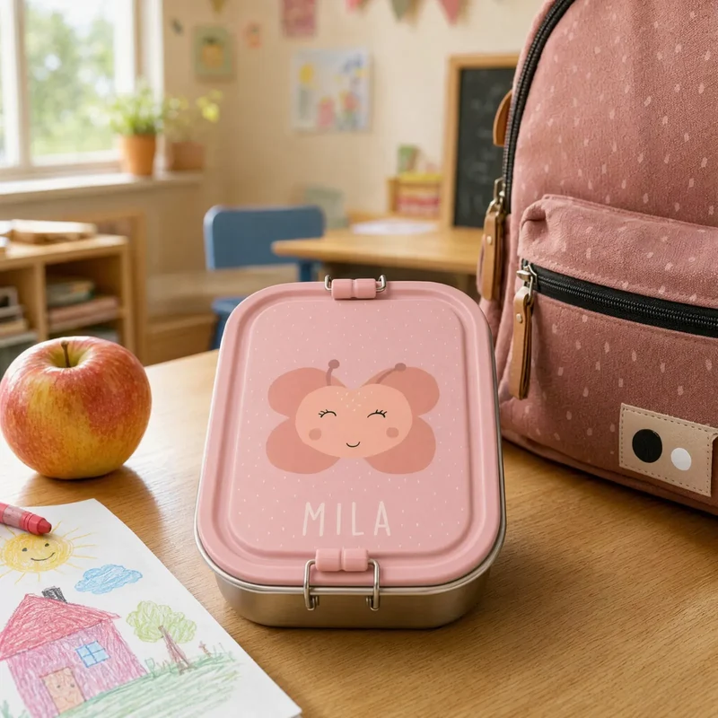 Trixie Brotdose Kinder personalisiert Schmetterling