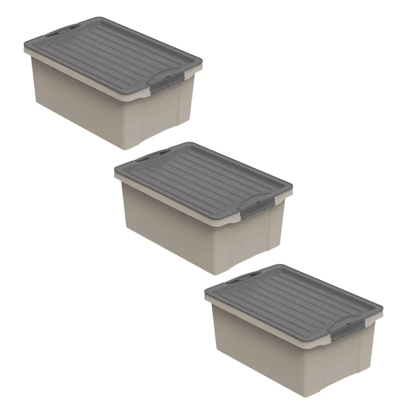3er Set Stapelbox 13 l COMPACT
