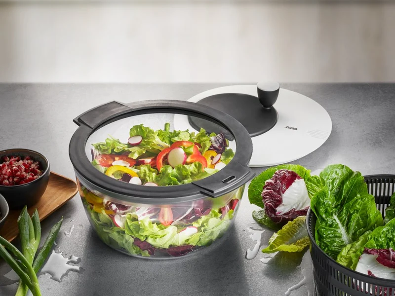 -GEFU- "ROTARE" Salatschleuder mit Frischhaltedeckel, Kunststoff