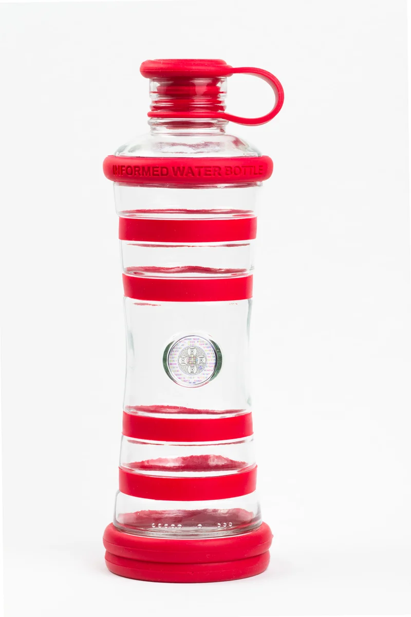 i9 Wasserflasche aus Glas mit Chip Chakra Edition Sport iglass