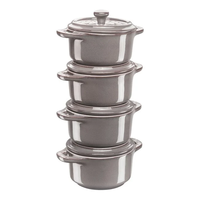 Cocotte keramik Ø10cm, antik-grau