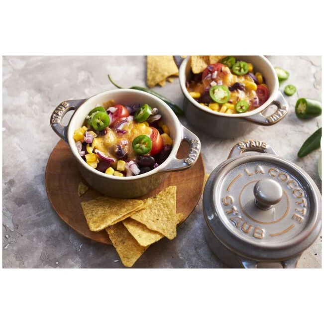 Cocotte keramik Ø10cm, antik-grau