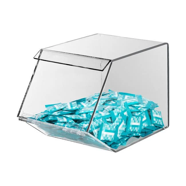 Candy Box Acryl mit Deckel – stapelbare Verkaufsschütte für Süßwaren & Snacks