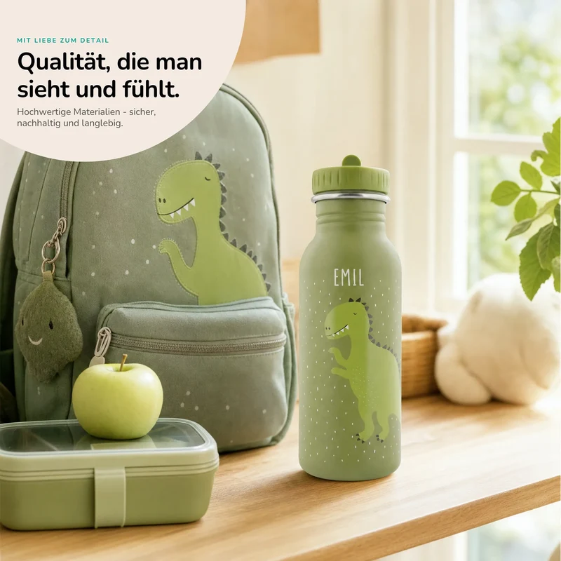 Trixie Trinkflasche Kinder personalisiert Dino