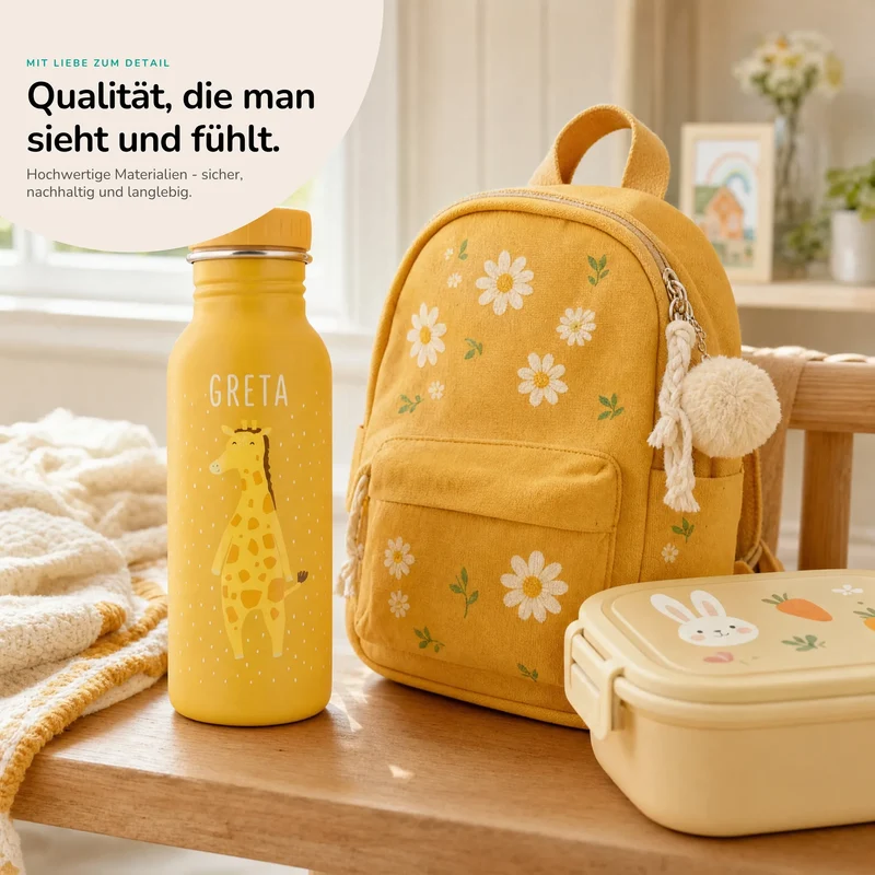 Trixie Trinkflasche Kinder personalisiert Giraffe