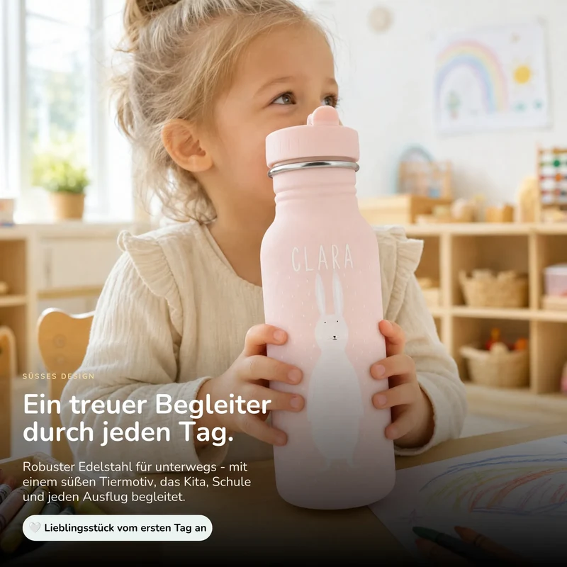 Trixie Trinkflasche Kinder personalisiert Hase