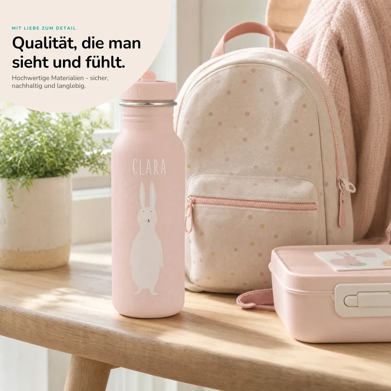 Trixie Trinkflasche Kinder personalisiert Hase