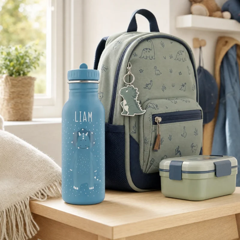 Trixie Trinkflasche Kinder personalisiert Triceratops