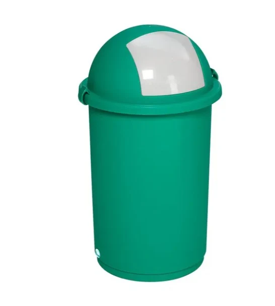 Abfallbehälter Kunststoff mit Wippdeckel 50 Liter – Mülleimer mit Deckel in mehreren Farben