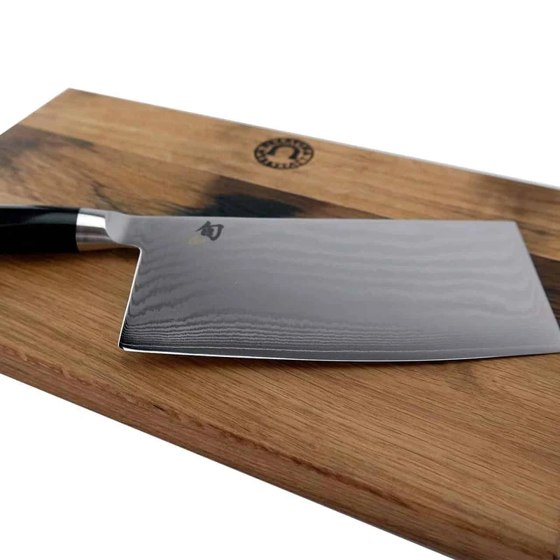 Kai Shun Classic Chinakochmesser DM-0712 + Schneidebrett aus Eiche, 30x22 cm