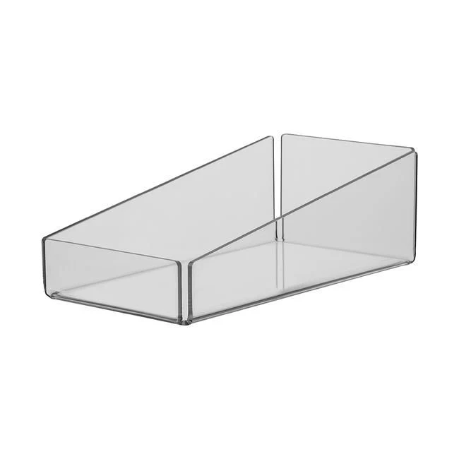 Warenbox Acryl – Transparente Verkaufsschütte mit schräger Front in 3 Größen für lose Artikel & Pflegeprodukte