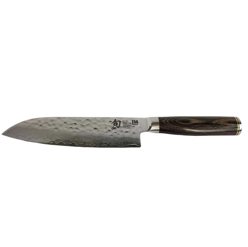 Kai Shun Tim Mälzer TDM-1702 | Santoku Messer 18 cm aus Damaststahl + Küchenarbeitsbrett 40x30 cm