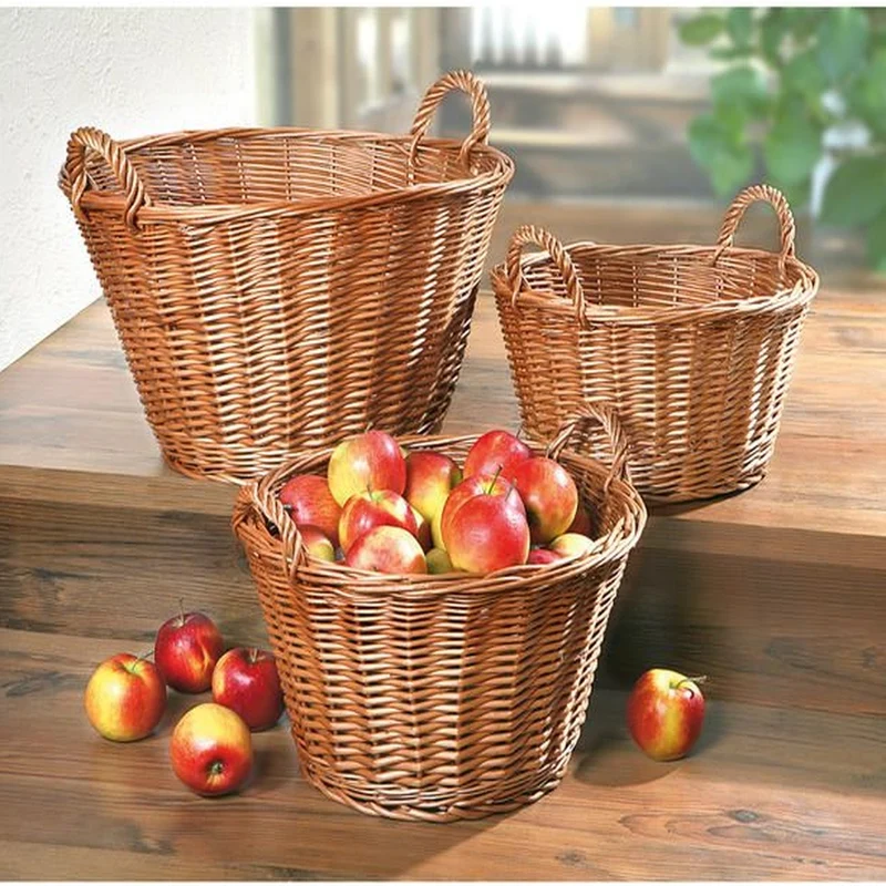 Füllkorb Trapez aus Vollweide – Verkaufskorb für Backwaren, Obst, Getränke & Aktionsware