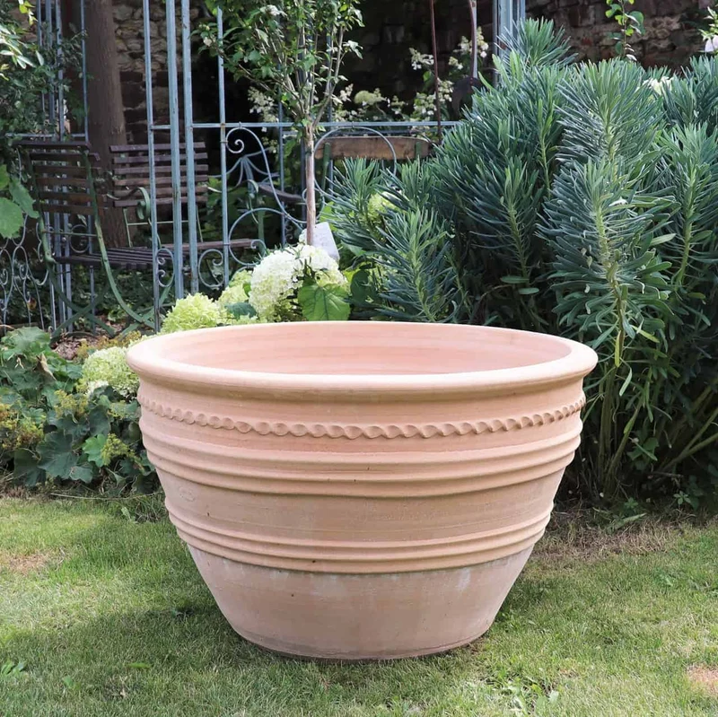 frostbeständiger großer terracotta Keramiktopf "Veronica", D=70cm