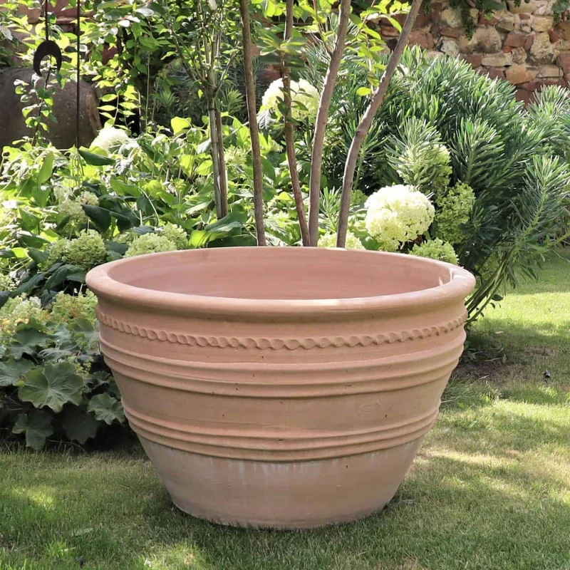 frostbeständiger großer terracotta Keramiktopf "Veronica", D=70cm