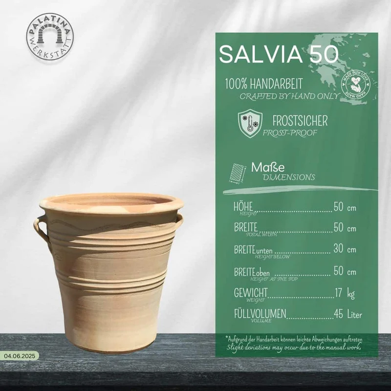 Blumentopf Gross "Salvia", H=50 cm
