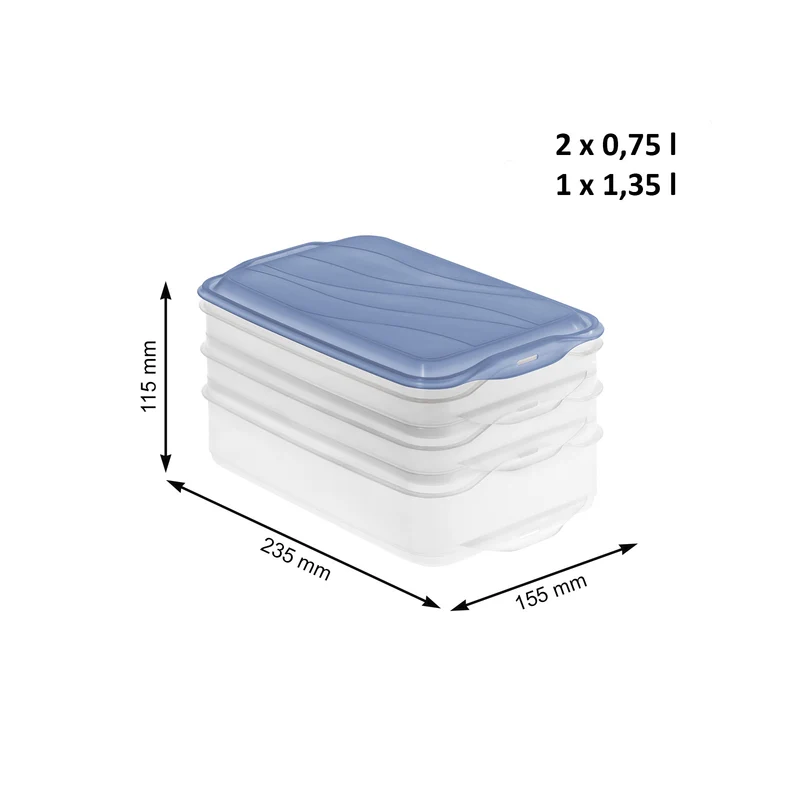 Foodcenter 2 x 0,75 l, 1 x 1,35 l RONDO