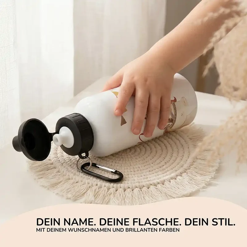 Personalisierte Trinkflasche Kinder – Einhorn Indianer