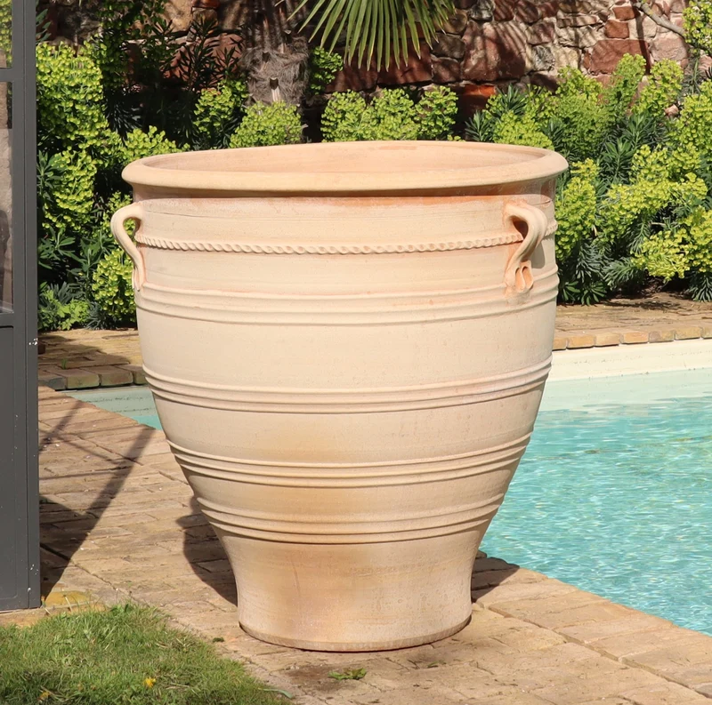 Terracotta Pflanzkübel groß, XXL "Rosa", H=90 cm